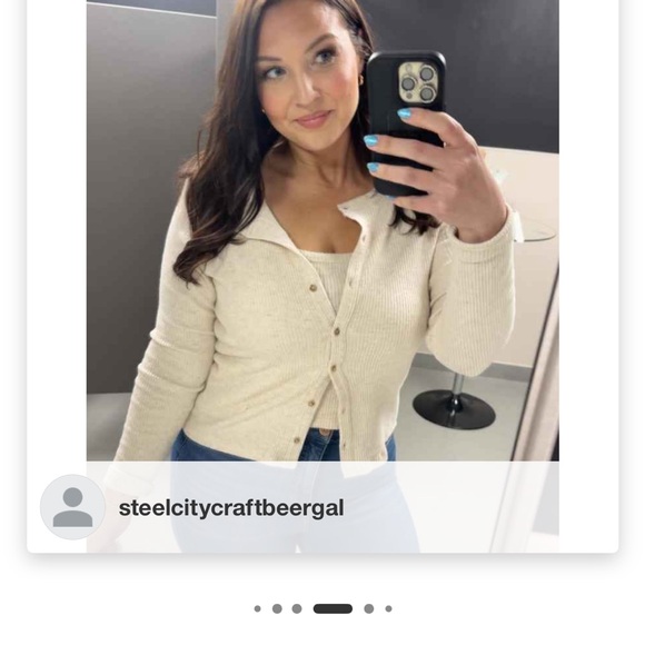 Universal Thread Beige Ribbed Cardigan - Picture 4 of 4